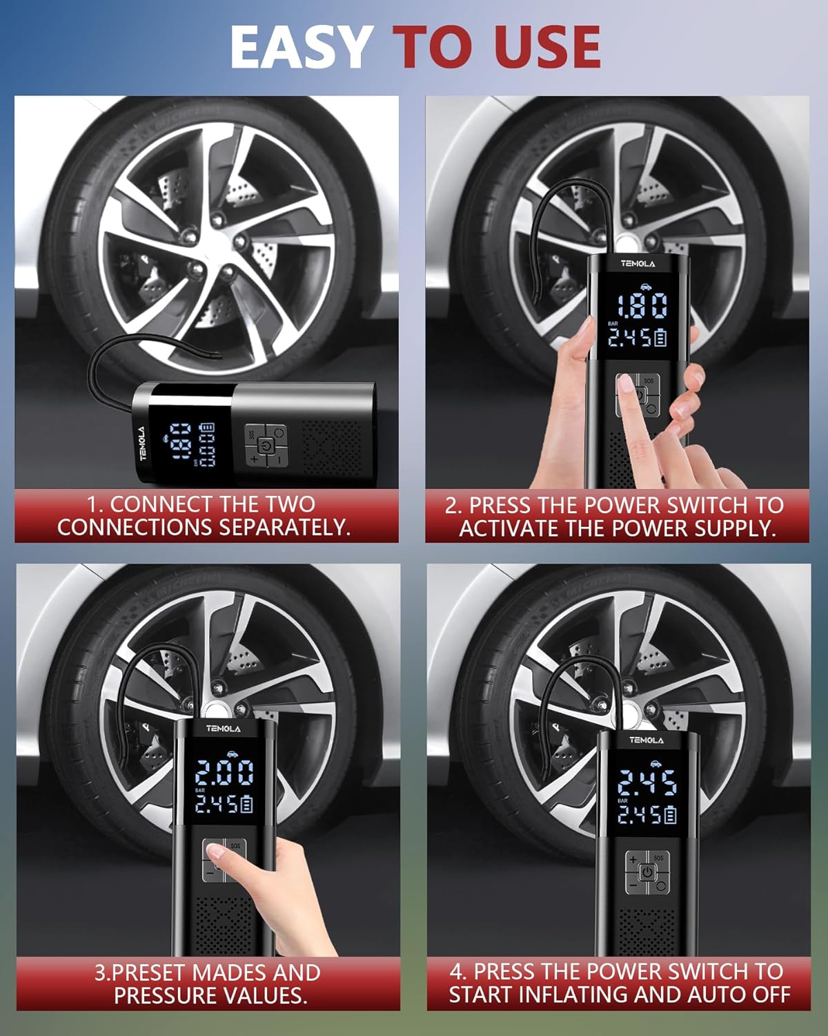 Compresor de Aire Inteligente Portátil