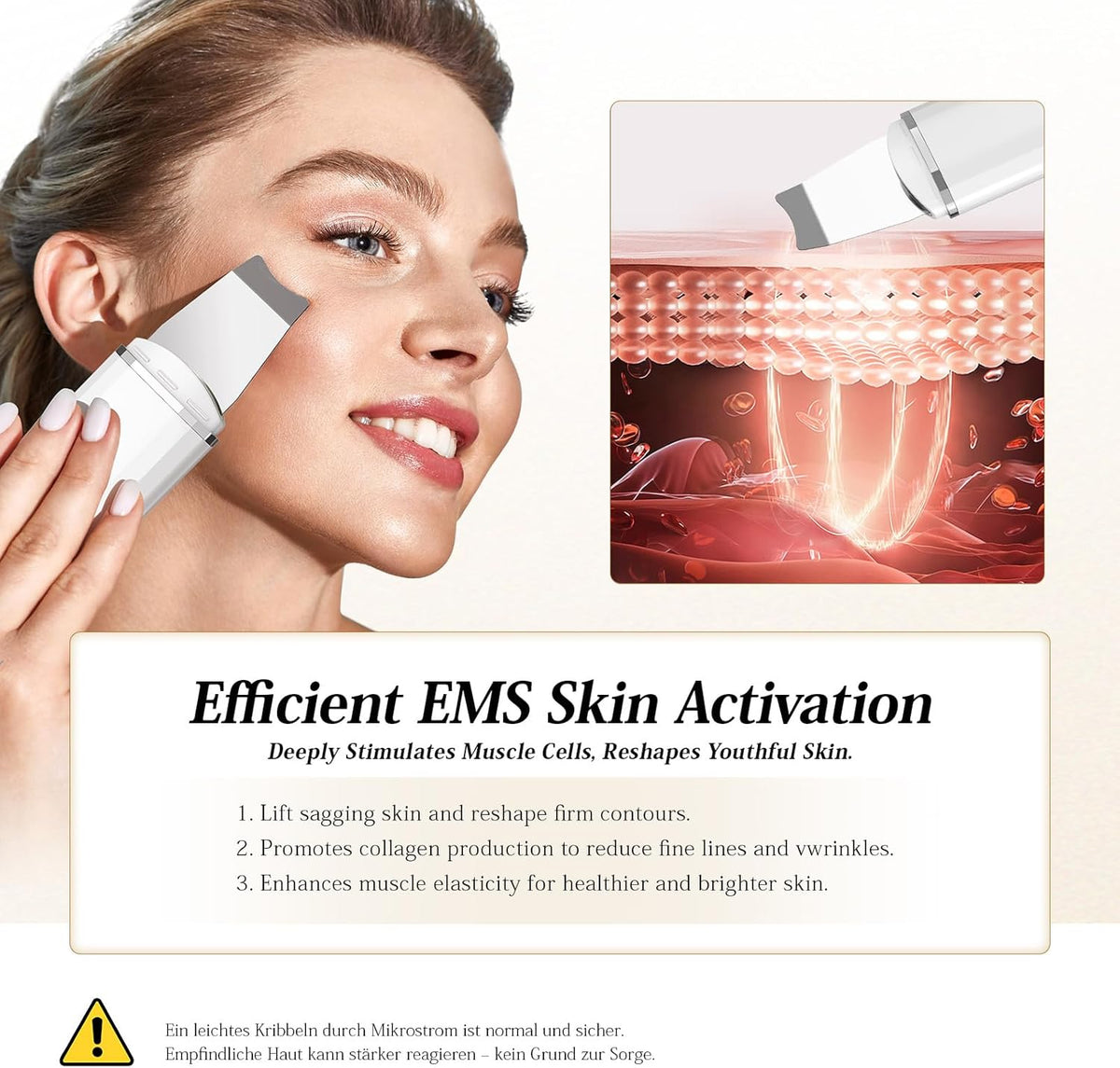Pulizia Viso Ultrasuoni, ANLAN Skin Scrubber Professionale Per Pulizia Profonda la Viso Peeling e Cura,4 Modalità Rimozione di Comedone Punti Neri Rimozione, USB Ricaricabile