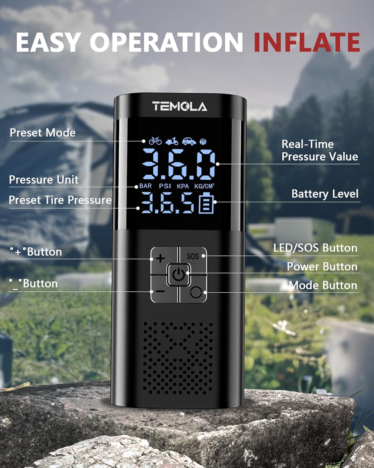 Compresor de Aire Inteligente Portátil